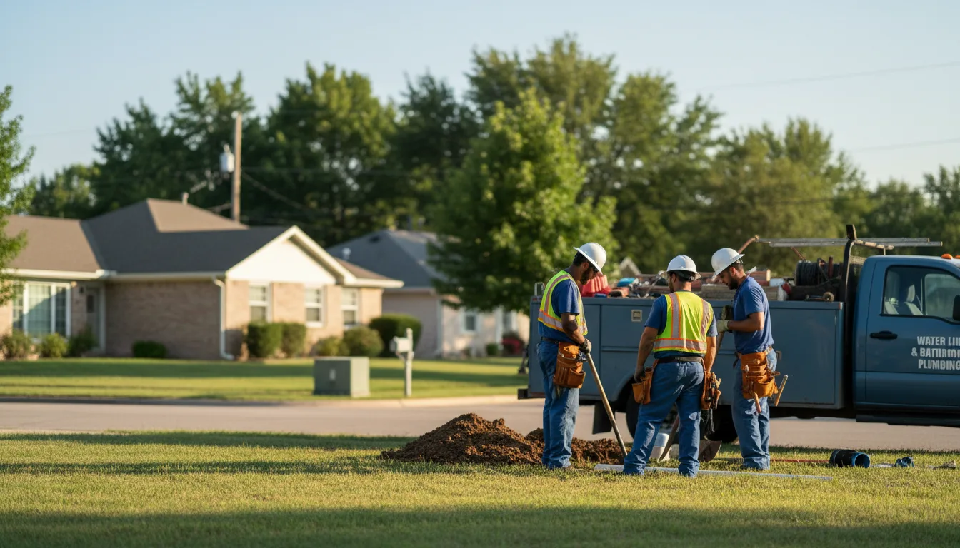 Residential water line and bathroom plumbing service in Dolliver, IA